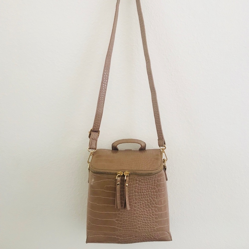 Croc Embossed Mini Backpack - Beige - Picture 4 of 5